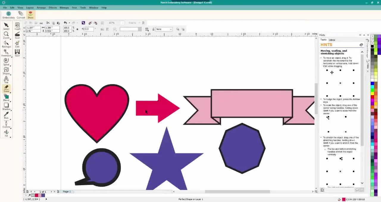 Hatch Graphics Mode + CorelDRAW Essentials: Turn Simple Vector Shapes into Clean Stitch Files (Without the Usual Auto-Digitize Headaches)