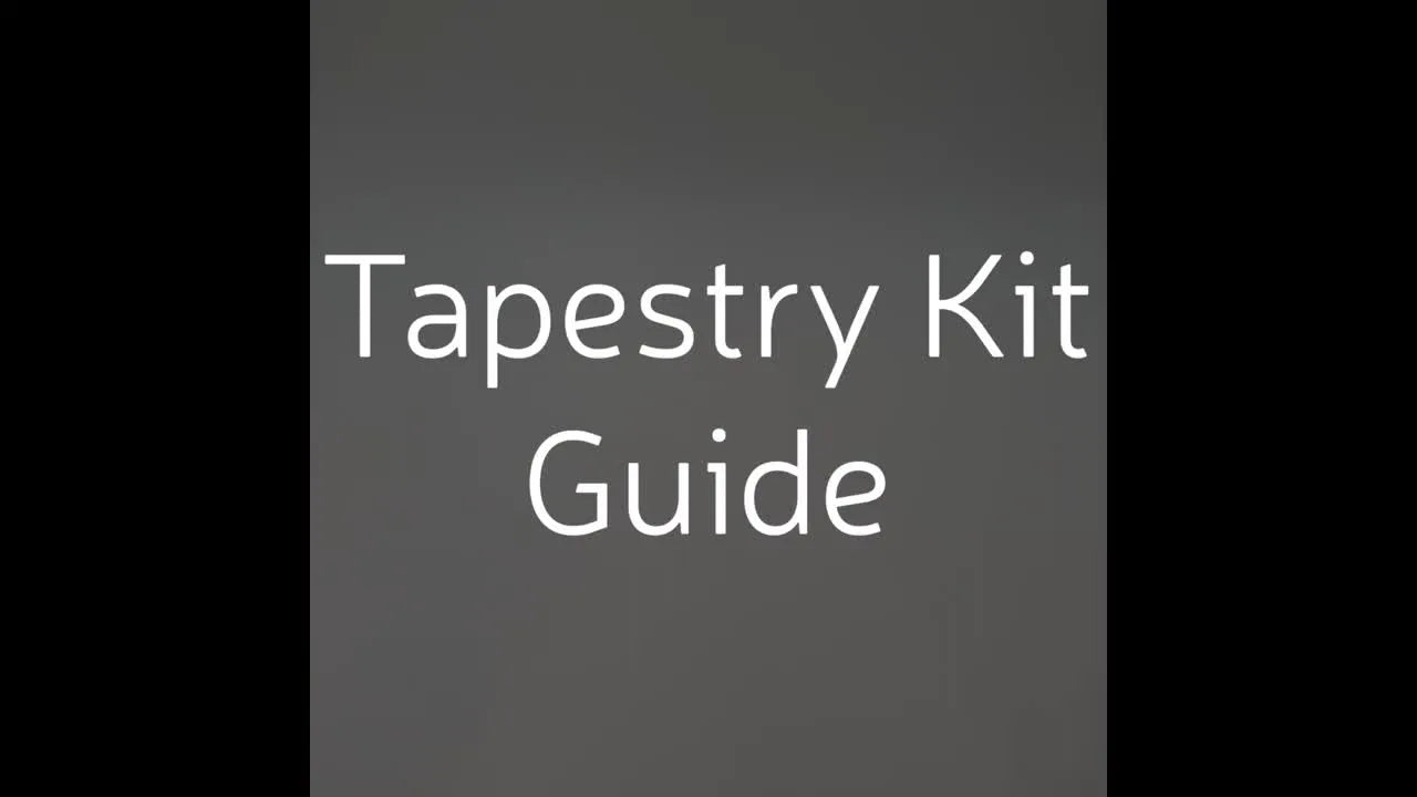 Video title screen showing 'Tapestry Kit Guide' text.