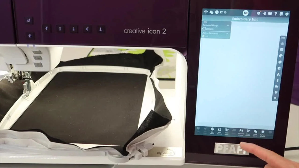 PFAFF Creative Icon 2 Tutorial: Moving, Sizing & Rotating Embroidery Designs