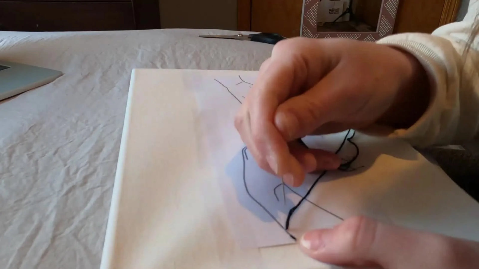How to Embroider on Canvas with a Simple Backstitch (Beginner Tutorial)