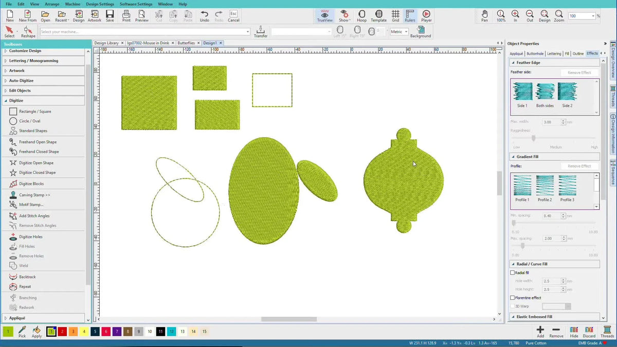 Example Of Hatches Using Computer Program Hatch Manual Digitizing Basics: Draw Clean Shapes, Pick the Right Stit ...