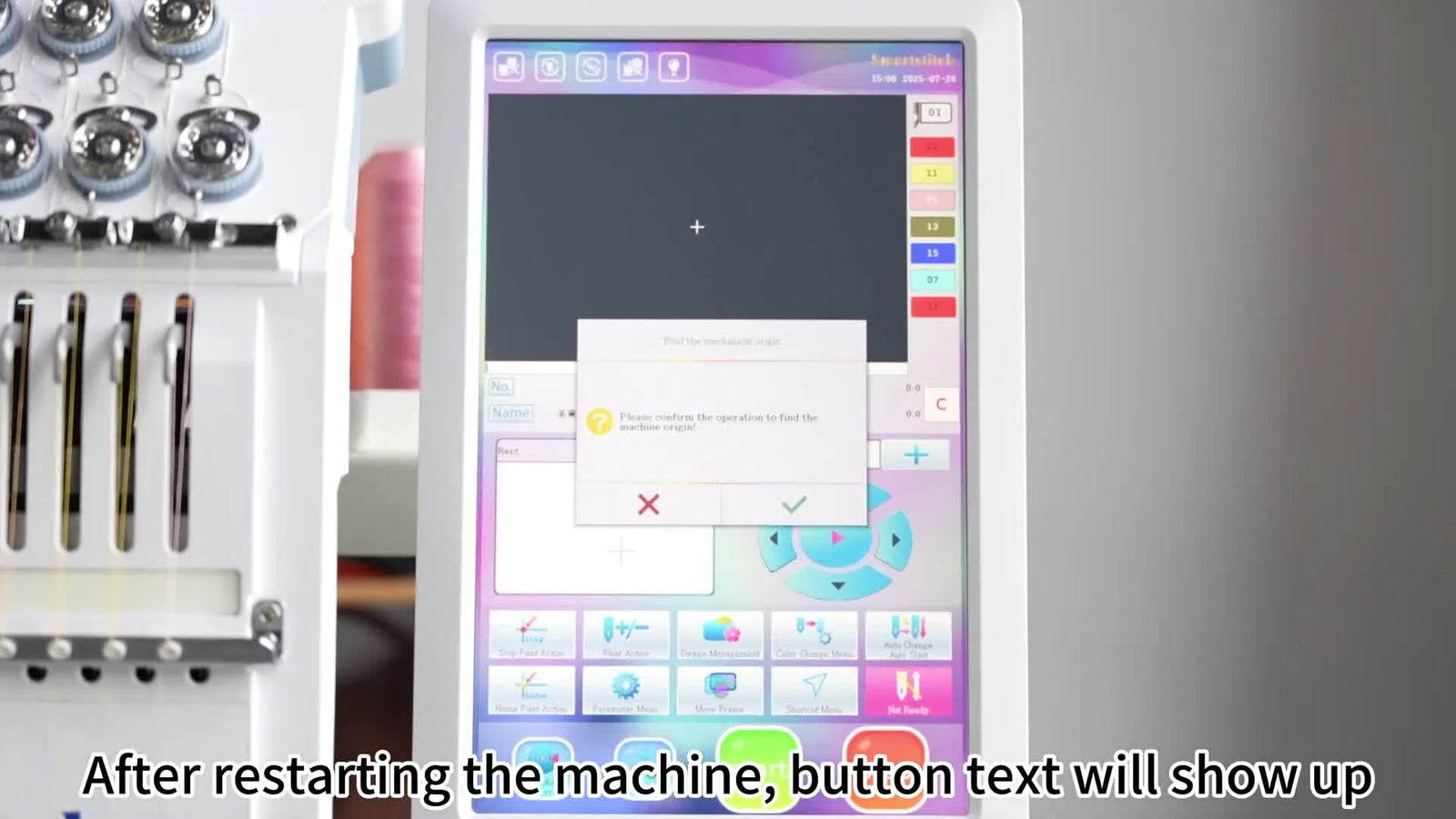 SmartStitch System Upgrade on the 12-Inch Touchscreen: Unlock Text Labels, Inches, Color Flash, and Accurate Thread Codes (Without the “Why Didn’t It Save?” Panic)