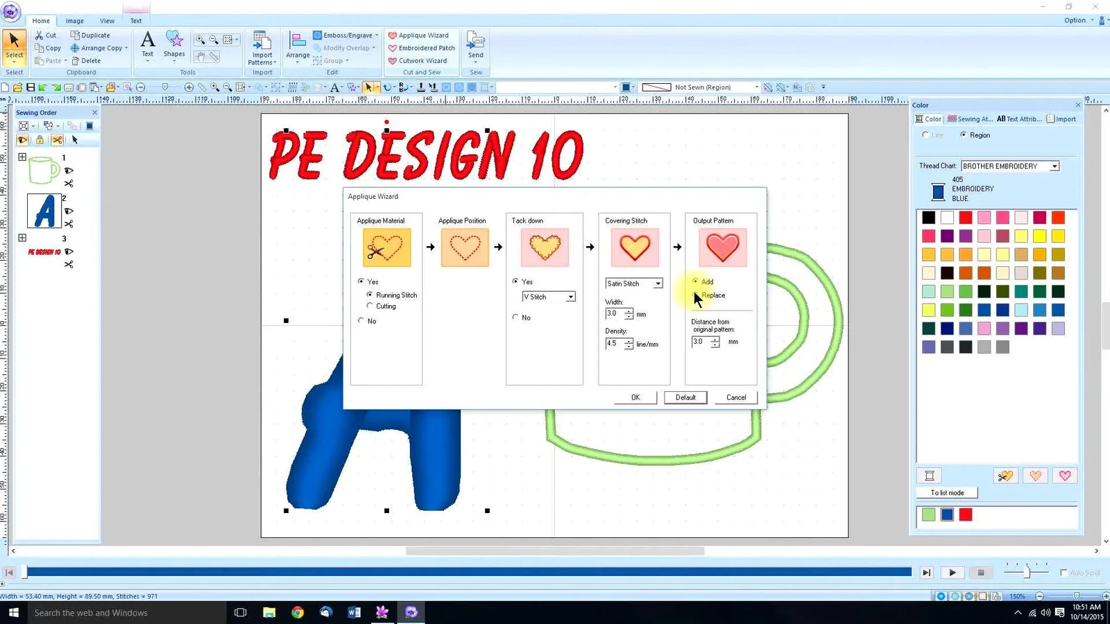 PE-Design Appliqué Wizard (v9 vs v10): The Fastest Way to Stop “Too Many Stops” on Multi-Piece Appliqués