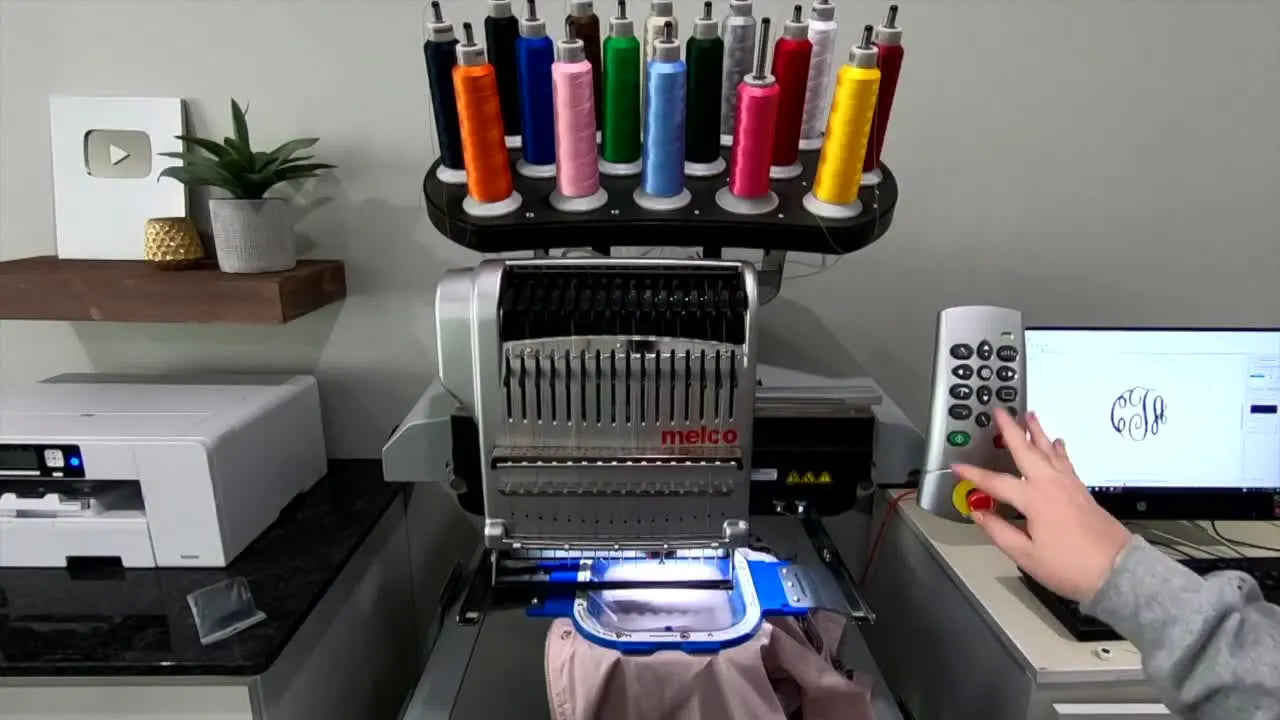 Monogramming a Slippery Raincoat on a Melco EMT16X: The Magnetic Hoop Method That Prevents Puckers and Hoop Burn