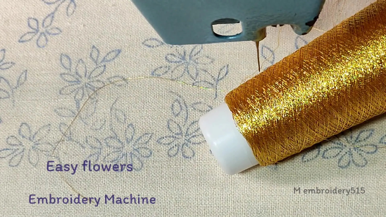 Easy Floral Machine Embroidery: A Step‑by‑Step Metallic Thread Guide