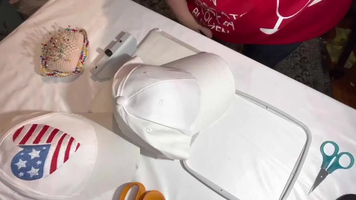 Embroidering Hats with a Standard Hoop: The Floating Method