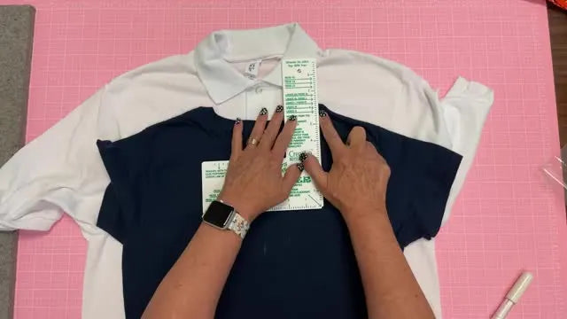 Stop Guessing Left Chest Logos: Use the Creative Notions Embroidery Placement Ruler for Consistent Shirt Placement (Ladies vs. Men’s)