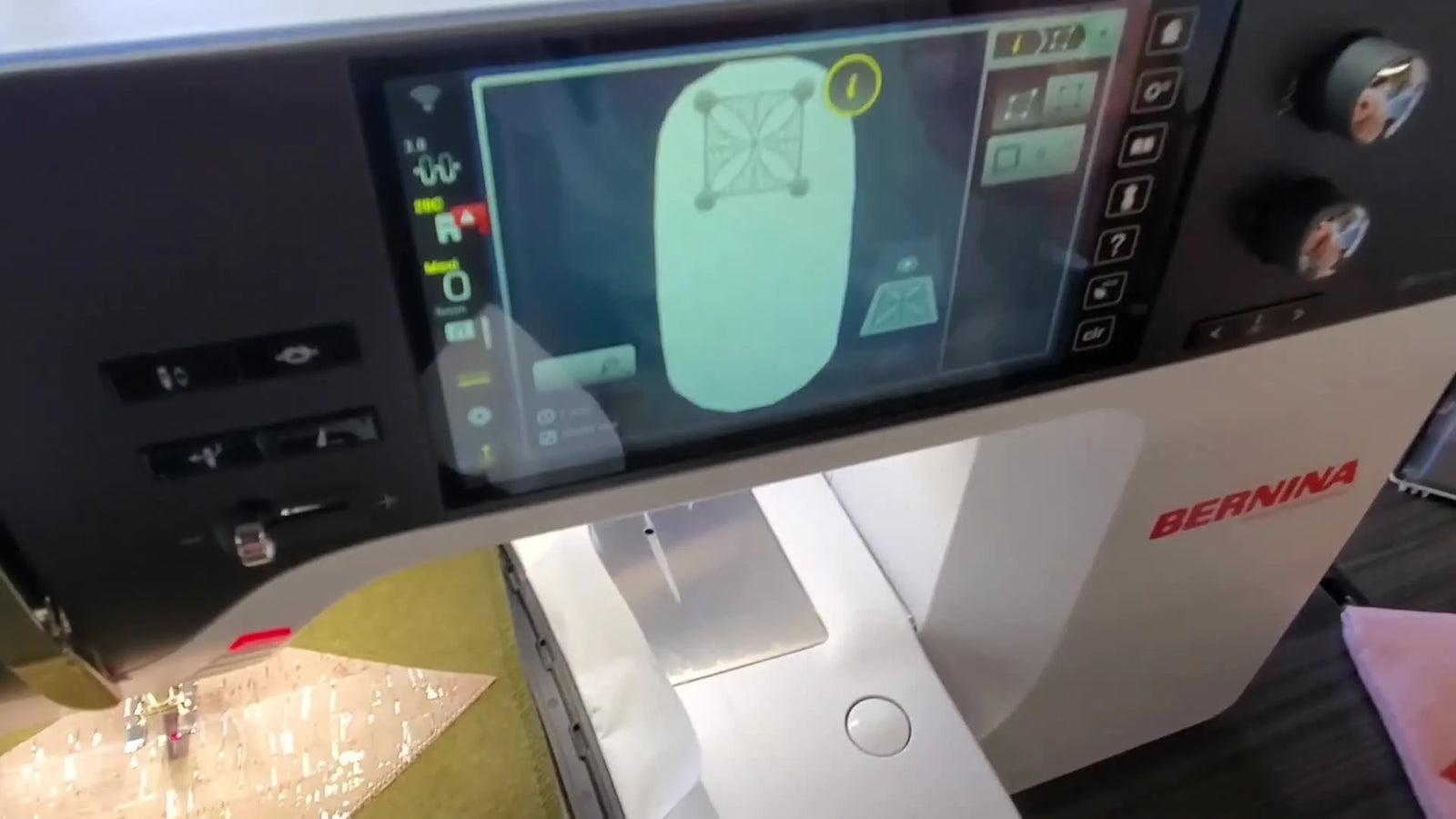 Bernina B 790 PRO Laser + Morph Tool: Nail 4-Point Placement on Real Fabric (Without Guesswork or Rehooping)