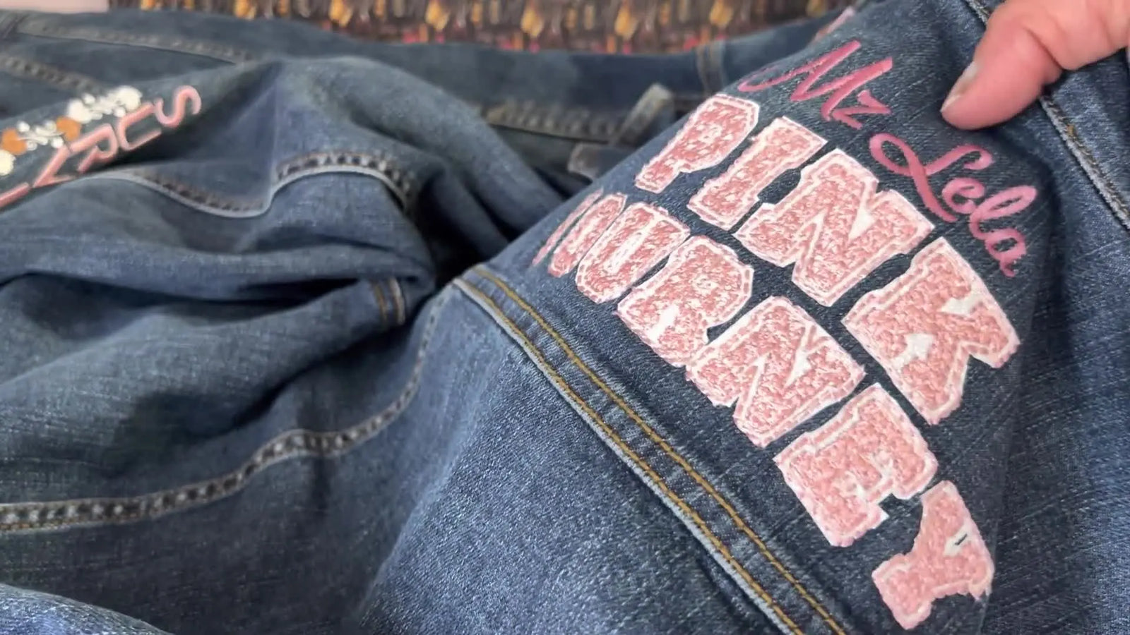 Faux Chenille Lettering on a Denim Jacket with a Baby Lock Venture: The Clean HTV Tear-Away Method That Actually Holds Up