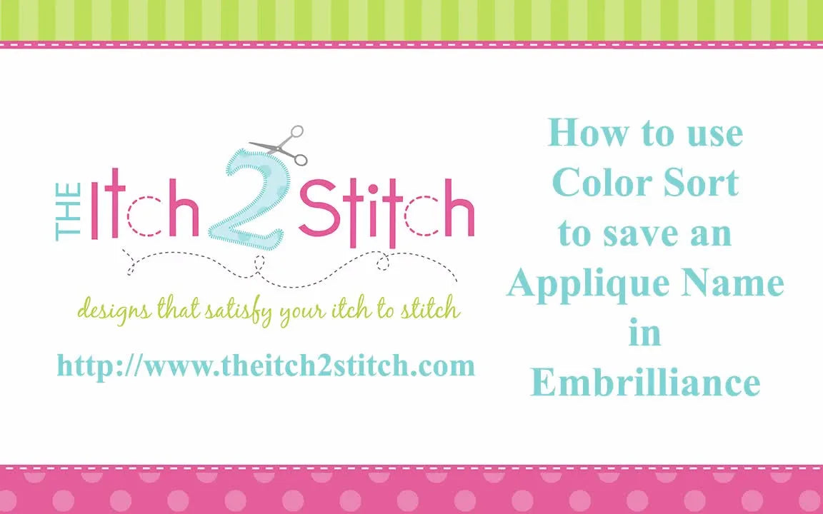 Master Embrilliance Color Sort for Faster AppliquÃ© Names