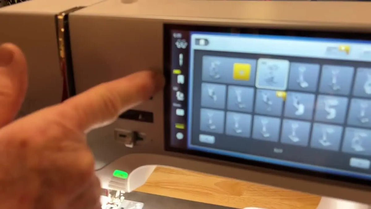 Selecting 20D foot on touchscreen