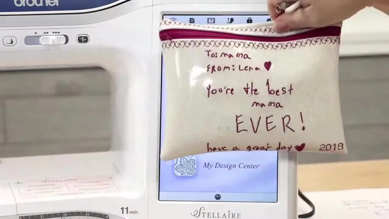 From Paper Note to Stitches on a Brother Stellaire/Luminaire: The Clean, Fast Way to Digitize Handwriting in My Design Center (Without Ugly Blobs)