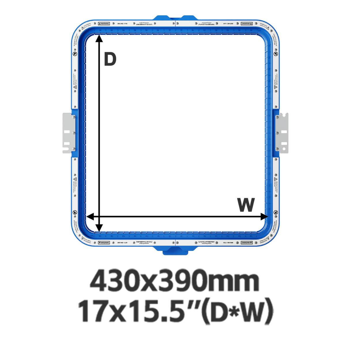 Magnetic Hoop 17"x15.5" | 430x390mm for STR OCEAN Embroidery Machines