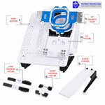 Labeled assembly diagram of the 3.9-inch magnetic hooping station kit