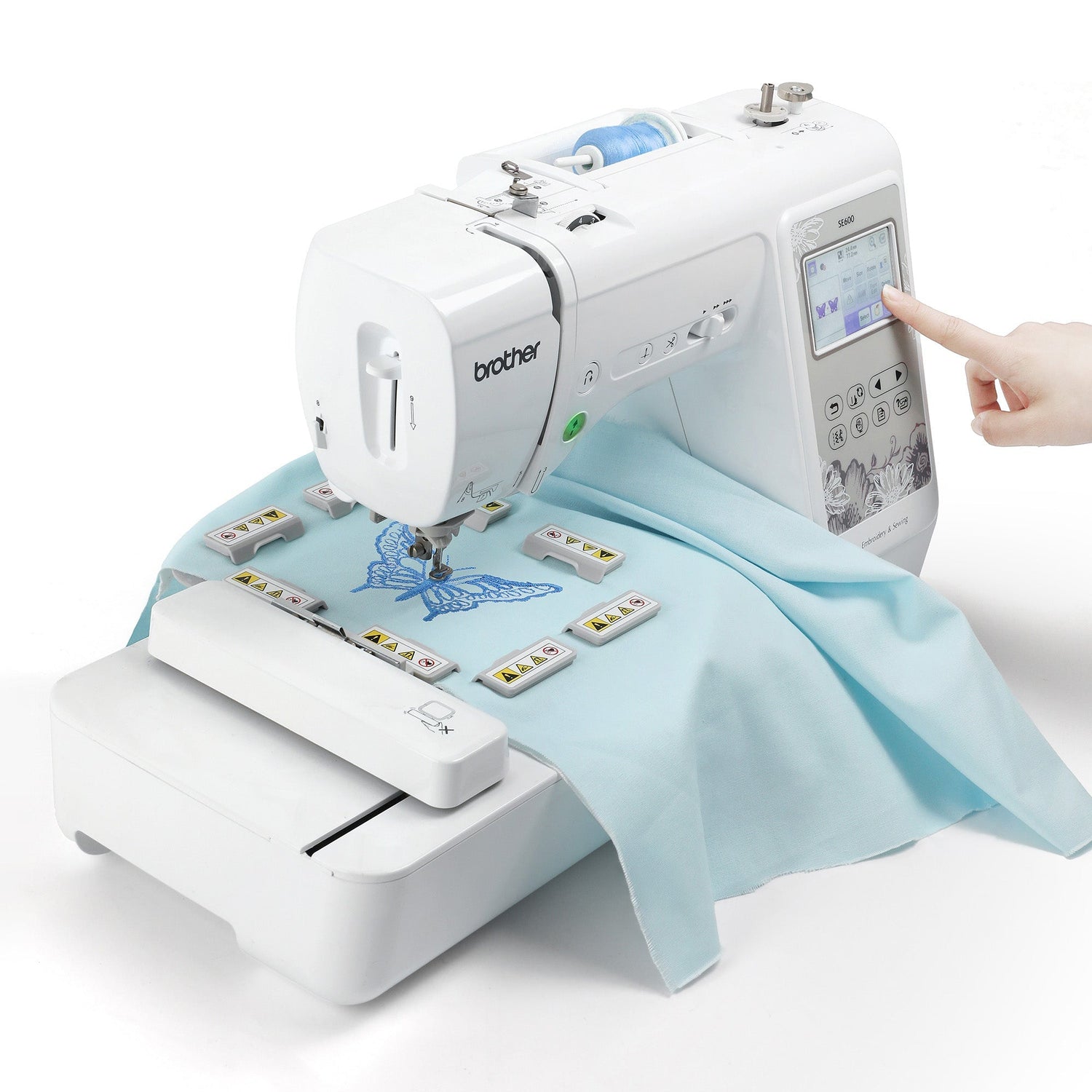 SA446MK Magnetic Embroidery Hoop (Long-bar Magnets) for Brother Quattro 6000D 6700D XE1 XJ1 etc. Innovis BabyLock Embroidery Machine