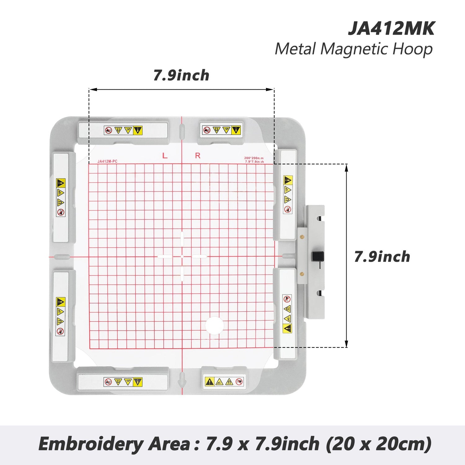 Magnetischer Stickrahmen (Langstabmagnete) für Janome MC 500E 400E 550E usw. Elna Expressive 830 830L Stickmaschine