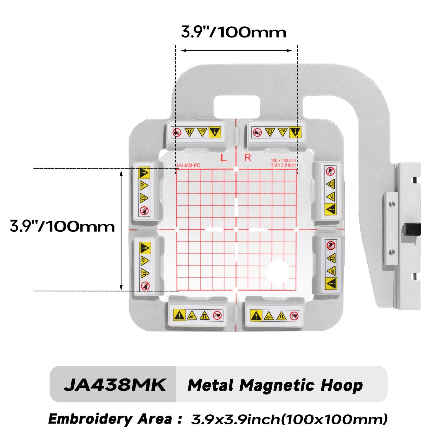 Magnetischer Stickrahmen (Langstabmagnete) für die Stickmaschine Janome 550E