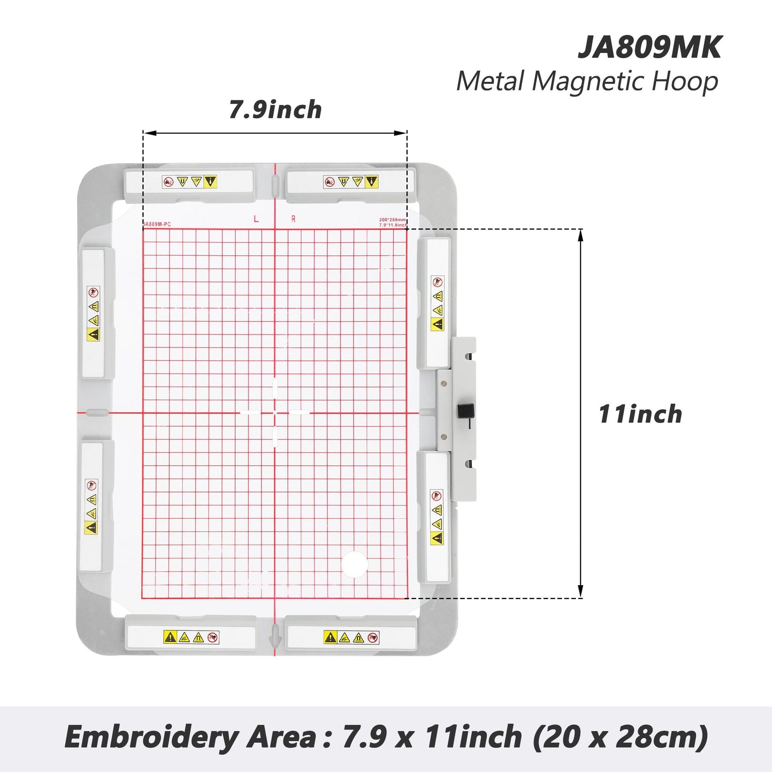 Magnetischer Stickrahmen (Langstabmagnete) für die Stickmaschine Janome MC 500E 450E 550E