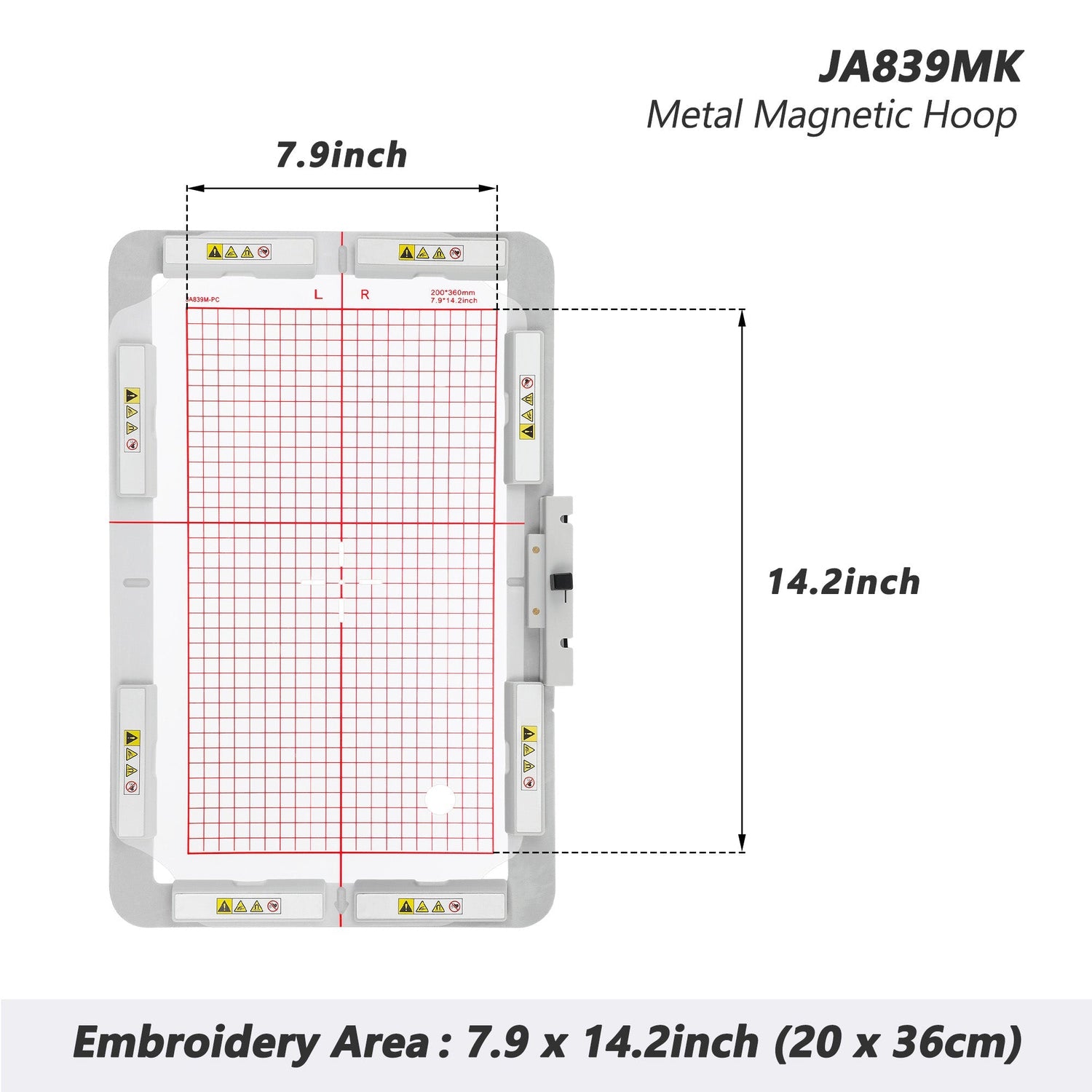 Magnetischer Stickrahmen (Langstabmagnete) für die Stickmaschine Janome 550E