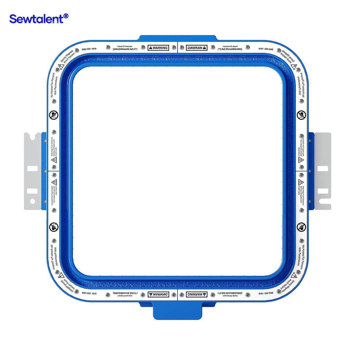 Magnetic hoops for embroidery machines