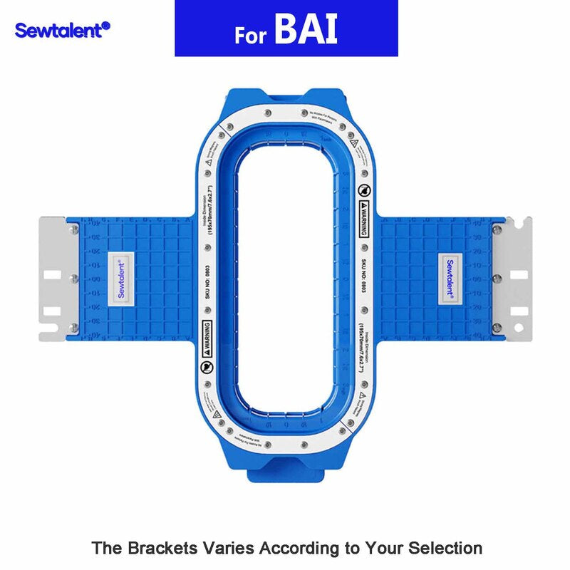 Magnetic embroidery hoop for BAI embroidery machines